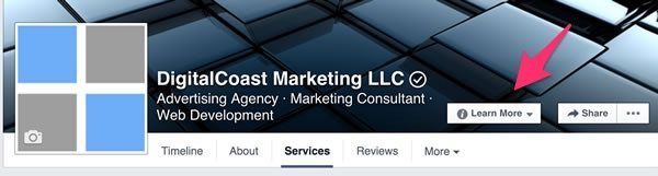 Facebook Call to Action Button