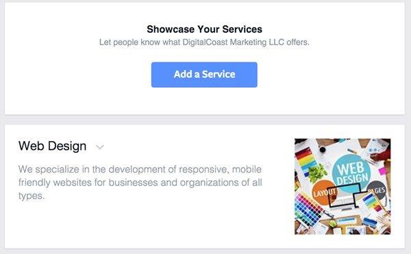 Facebook Services Setting